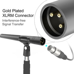 SYNCO Mic D2 – Hypercardioid Shotgun Microphone with Brass Body & XLR Output