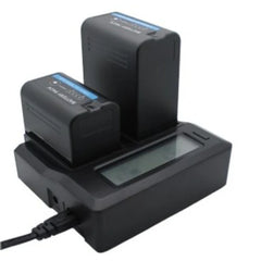 V-Gear VG-CHGBPU2 Dual BP-U Battery Charger – Professional 2-Channel LCD Charger for Sony BP-U Series (Batteries Sold Separately)