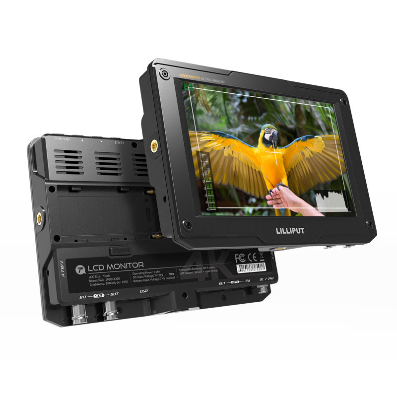 Lilliput H7S – 7” Ultra-Bright On-Camera Monitor with 4K HDMI & 3G-SDI
