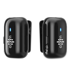 LUUCCO MiniPods-K2 – Ultra-Compact Wireless Microphone System (USB-C with Lightning Adapter, 6g, 100m Range)