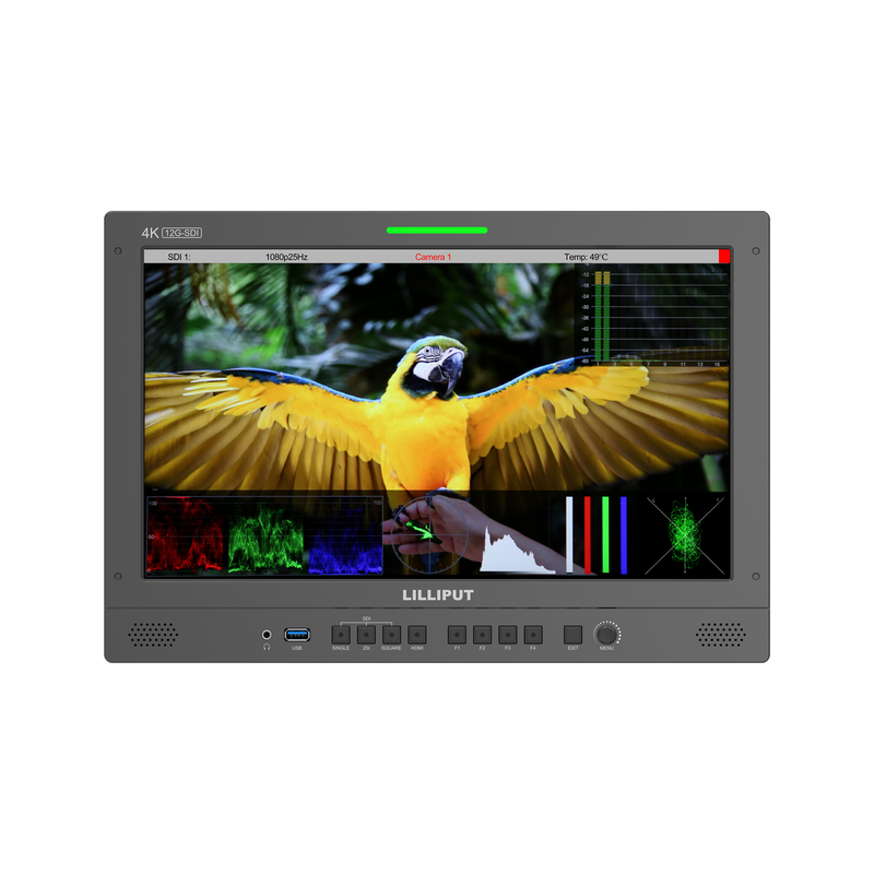Lilliput Q15 – 15.6” 12G-SDI 4K HDR Broadcast Director’s Monitor