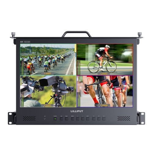 Lilliput RM-1731S-12G - 17.3 Inch 4×12G-SDI 1RU Pull-out Rackmount Monitor