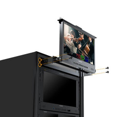 Lilliput RM-1731S-12G - 17.3 Inch 4×12G-SDI 1RU Pull-out Rackmount Monitor